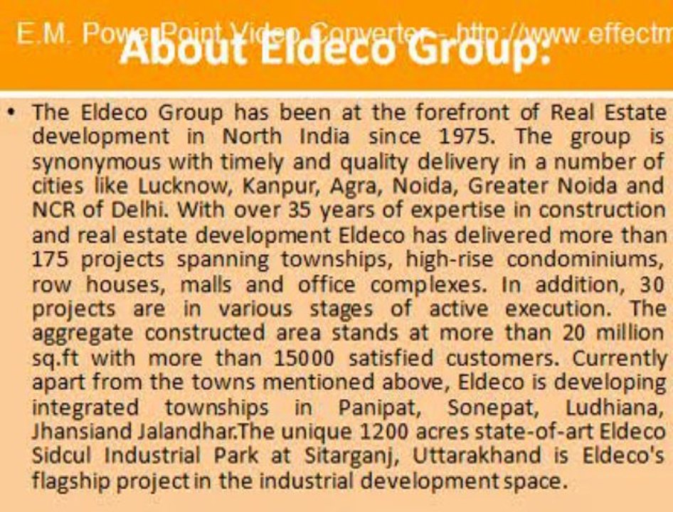 The Luxury Residential Apts/flats @09999684904@ Noida Eldeco Aamantran - Properties