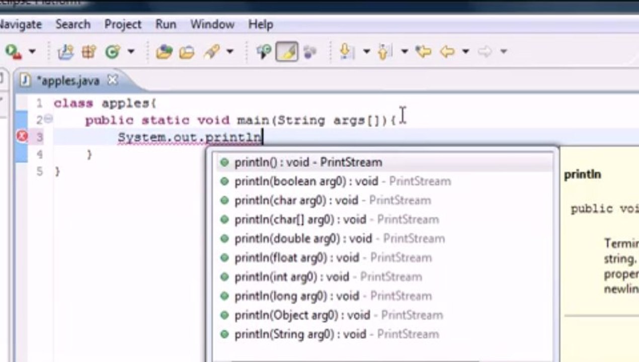 Java Programming Tutorial - 4 - Hello YouTube