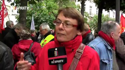 Tension en Francia entre gobierno y CGT(160513)2