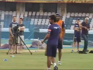 Kolkata Knight Riders in practice session