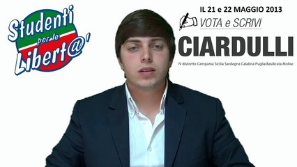 Gricignano (CE) - Elezioni Universitarie al CNSU, il videomessaggio di Ciardulli (18.05.13)