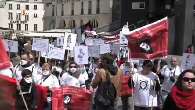 Enfermeras se manifiestan en Francia(120513)2