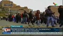Bolivia: COB exige diálogo al gobierno en menos de 24 horas