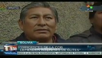 Dirigentes de COB cuidan intereses de unas élites: Morales