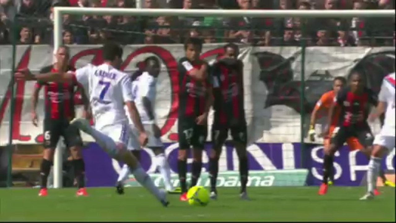 But Clément GRENIER (76ème) - OGC Nice - Olympique Lyonnais (1-1) - saison 2012/2013