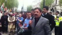 Protest Against Altaf Hussain at 10 Downing Street London 19 May 2013