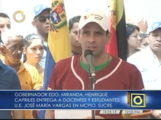 Capriles: El que habla de socialismo no puede abandonar la educación