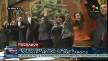 Parlamentarios Andinos tomaron posesión en Asamblea ecuatoriana