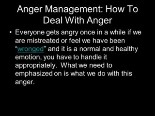 Anger Management How To Deal With Anger
