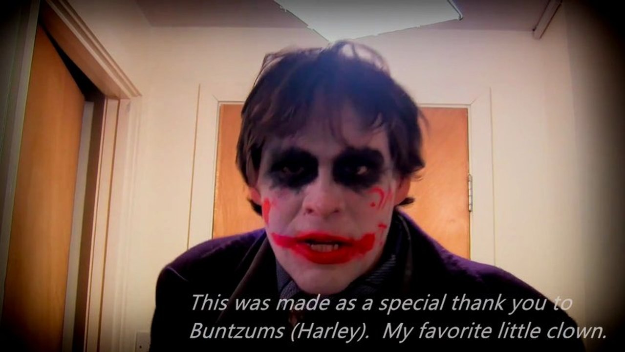 Harley defaces the Joker!