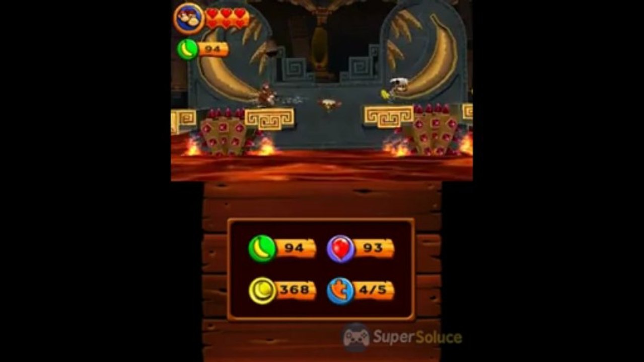 Soluce Donkey Kong Country Returns 3D : 2-K Temple Plongeant
