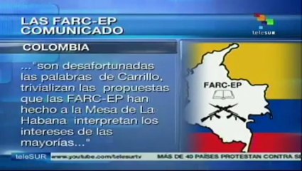Las FARC rechazan ultimátum del ministro Carrillo