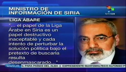 Siria reclama a la Liga Árabe que anule resoluciones en su contra