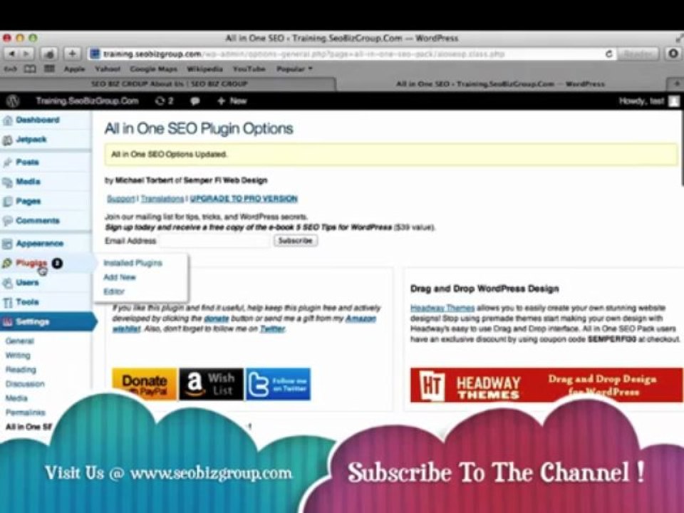 How To Install The All In One SEO Pack Plugin To Wordpress - SEO Biz Group