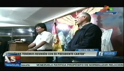 Evo Morales se encontrará con ex presidente Jimmy Carter