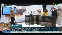 Gobierno de Bolivia dispuesto a reanudar diálogo con COB