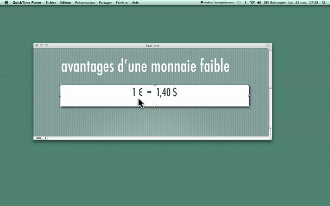 AVANTAGES D'UNE MONNAIE FAIBLE
