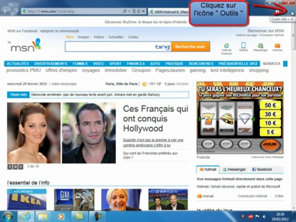 [Tuto'rganiz - Internet Explorer] Comment changer la page d'accueil ?