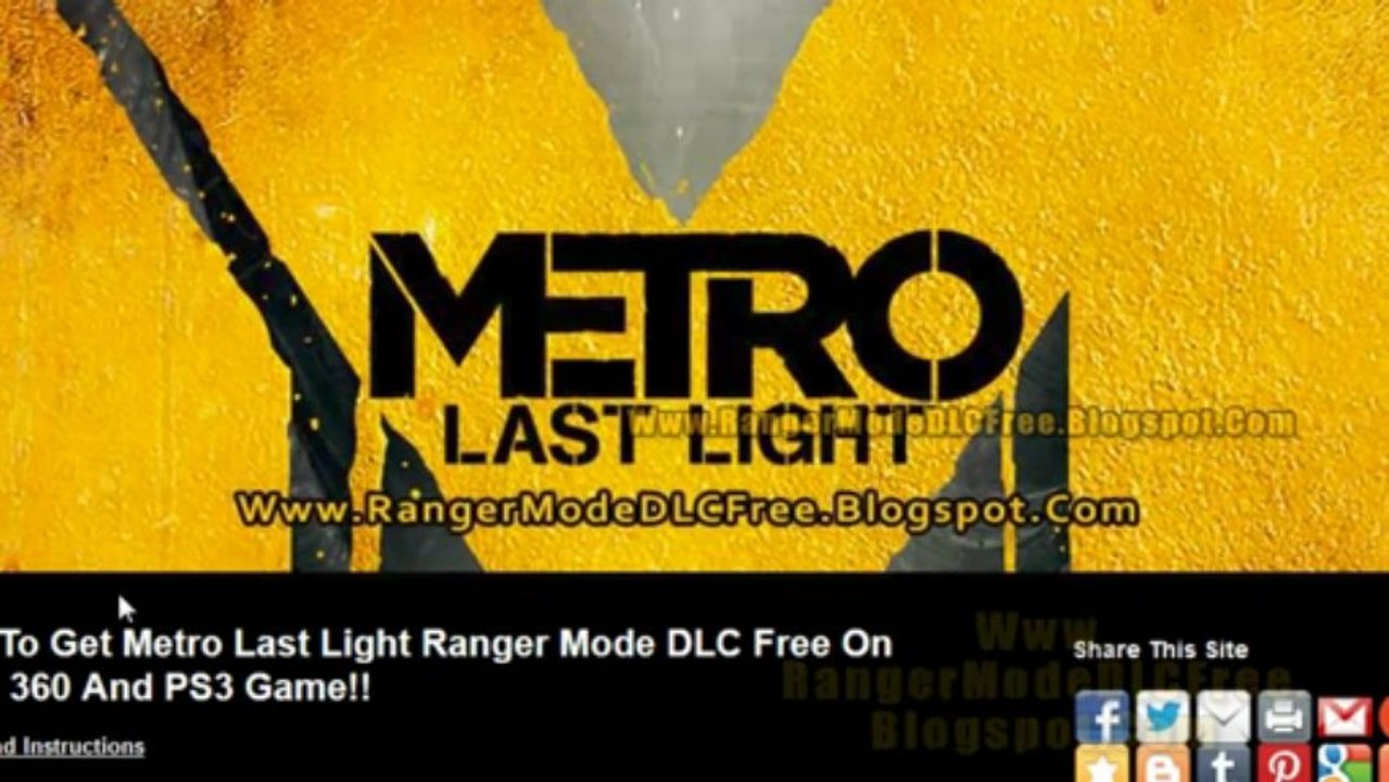 Metro Last Light Ranger Mode DLC Codes Leaked