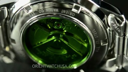 Orient Watch Disk Model FER0200DW0 Men's Automatic Mechanical Watch with Rainbow Hour Index