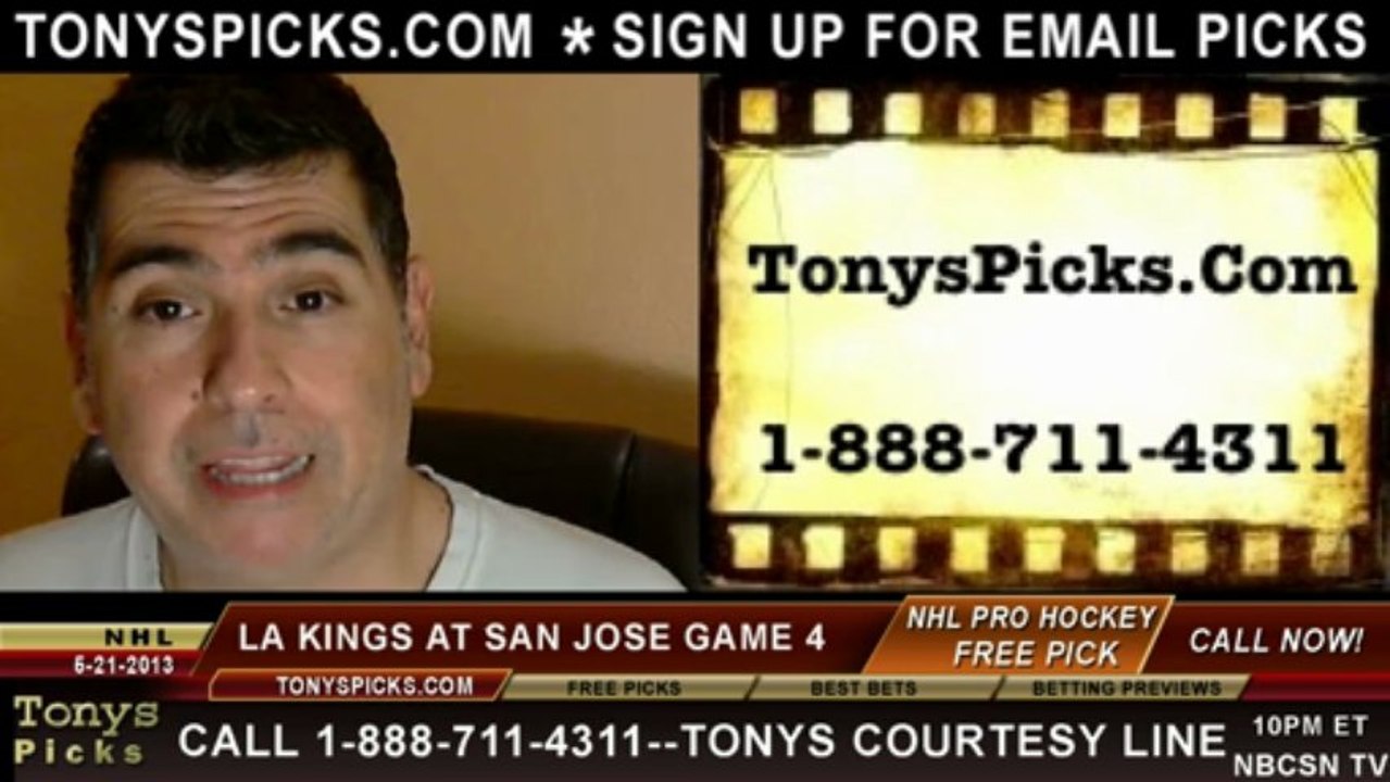 NHL Game 4 Pick Prediction San Jose Sharks versus LA Kings Odds Playoff Preview 5-21-2013