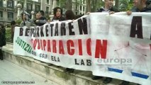 Protestas de los funcionarios de Justicia del País Vasco