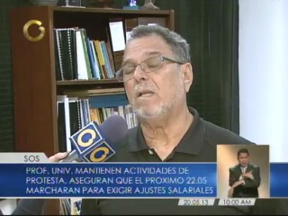 Profesores de la UCV participarán en "la gran marcha nacional" al Ministerio de Educación Universitaria