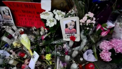 Makeshift shrine for gay man murdered in Manhattan