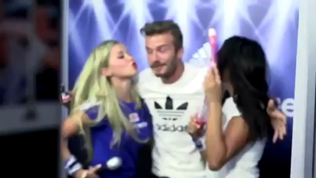 Adidas - David Beckham Pops Out at the PhotoBooth