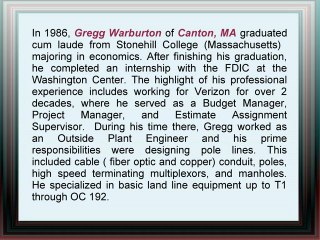Gregg Warburton Canton MA | Gregg T. Warburton Canton MA