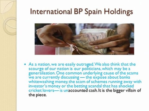 International BP Spain Holdings news, Preference for cash drives a market without morals
