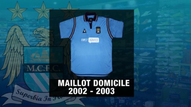 Les 10 derniers maillots domicile de Manchester City