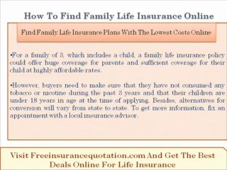 Find Family Life Insurance Plans With The Lowest Costs Online