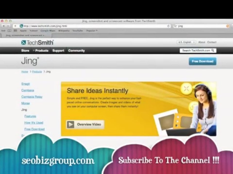 How To Record a Video with Jing - Screen Capture - SEO Biz Group 1 of 2