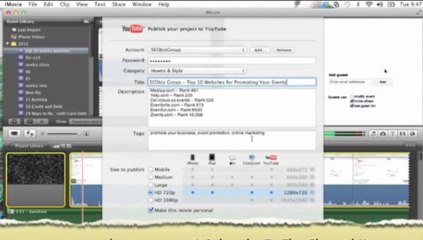 How To Share Video Clips From iMovie to YouTube, Facebook etc - SEO Biz Group