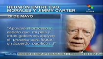 Jimmy Carter se reunió con Evo Morales