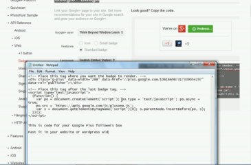 Add Google Plus Badge Box in website