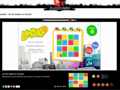 jeux de sudoku en couleur