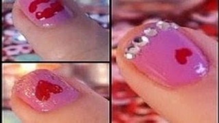 Valentine's Day Water Marble Nail Art Tutorial