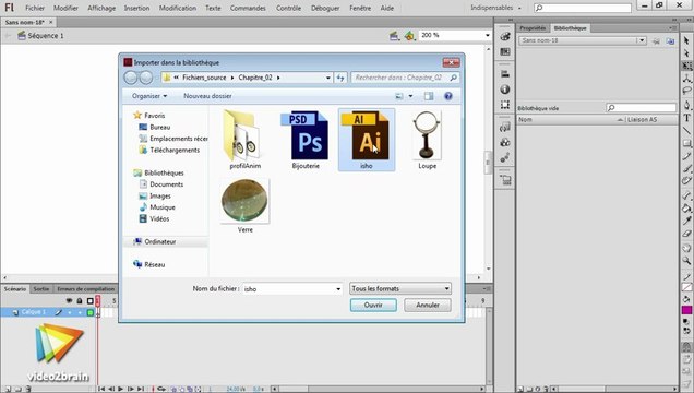 Flash CS6 : Importer d'Illustrator