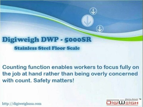 Stainless Steel Floor Scale - Digiweigh DWP-5000SR