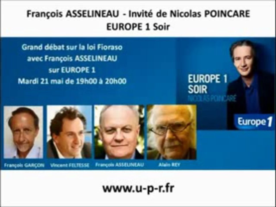 François Asselineau, Débat sur la loi Fioraso - Europe 1