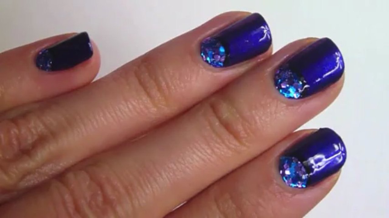 Bejeweled Half Moon Manicure