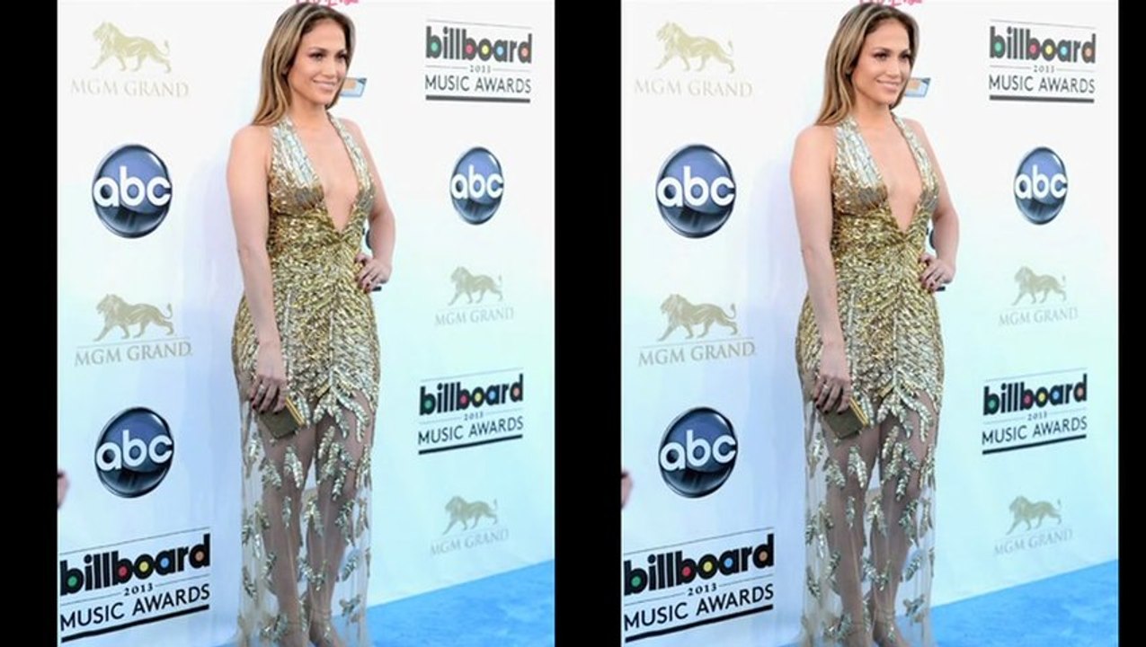 Billboard Music Awards 2013 - Jennifer Lopez Flaunts Golden Fashion