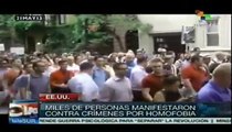 Protestan en Nueva York contra crímenes de odio a homosexuales