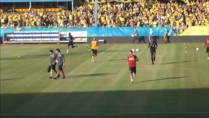 Τελικός-είσοδος ΑΕΛ προθέρμανση