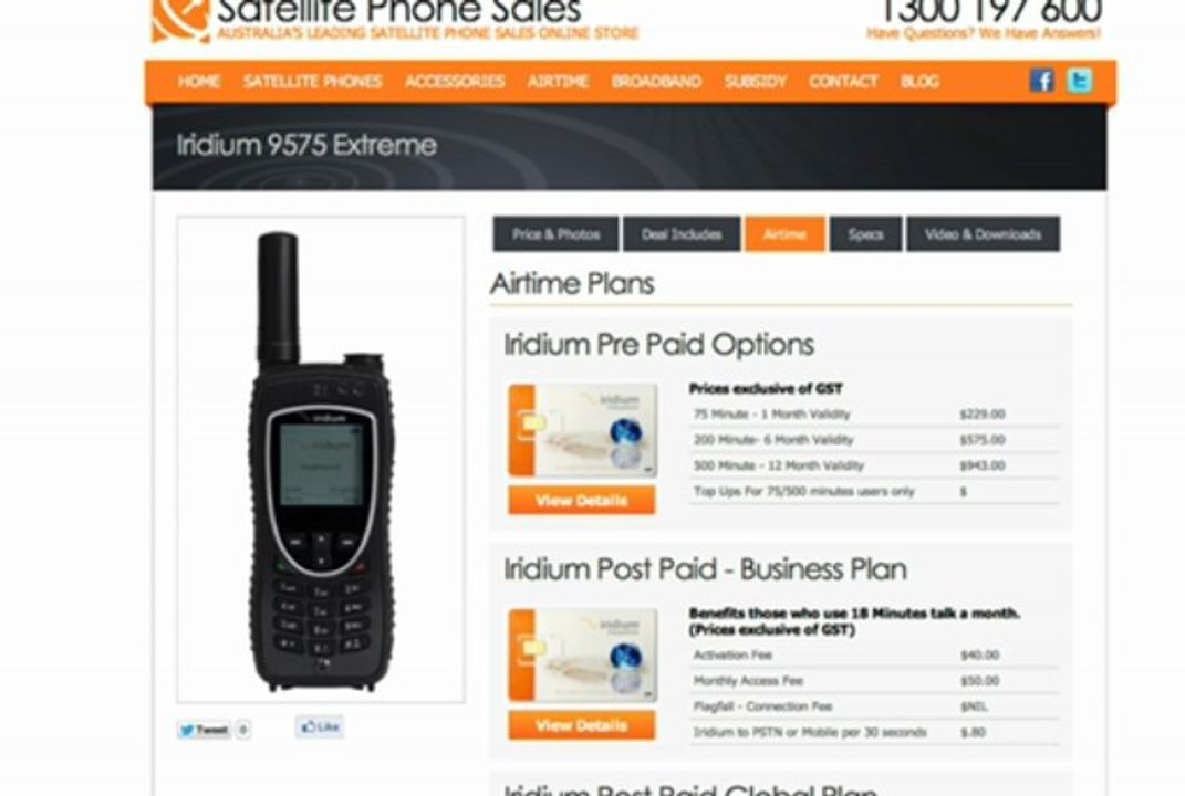 Where Can I Buy A Pre Paid Iridium 9575 Satellite Phone In Australia