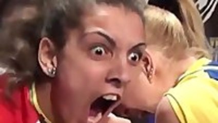 Scary Screaming Arm Wrestling Woman