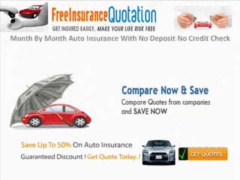 Car Insurance A Month With No Deposit No Credit Check