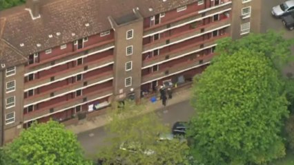 Aerial footage of police search after Woolwich murder